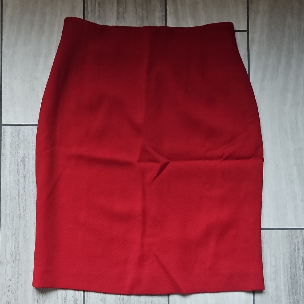 Jones New York Vibrant Red Pencil Skirt